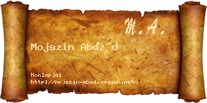 Mojszin Abád névjegykártya